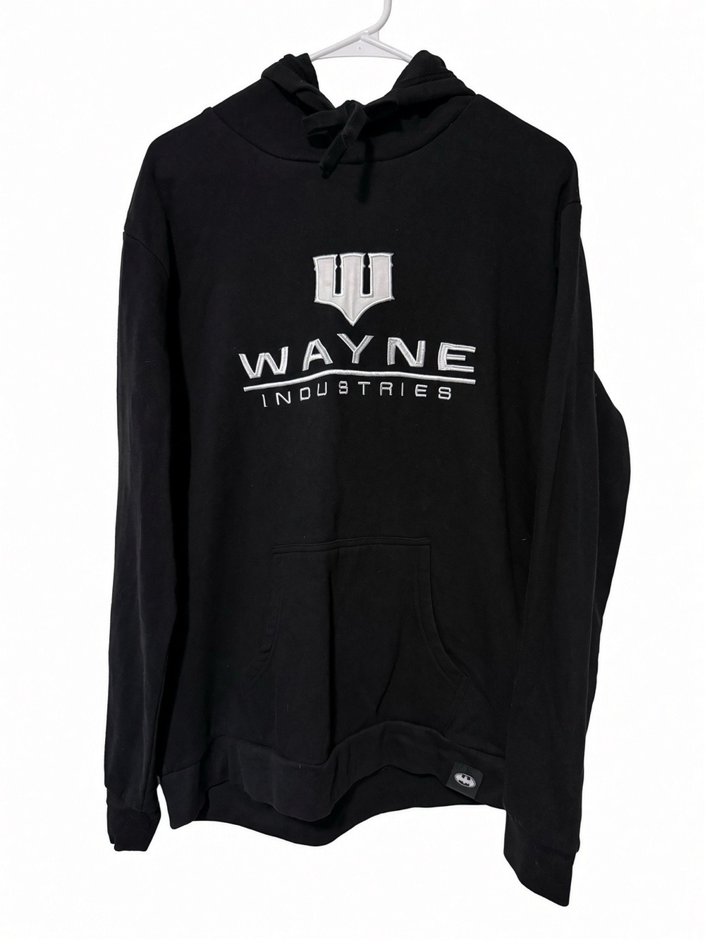 Wayne Industries Batman Embroidered Hoodie Six Flags Licensed Black XL